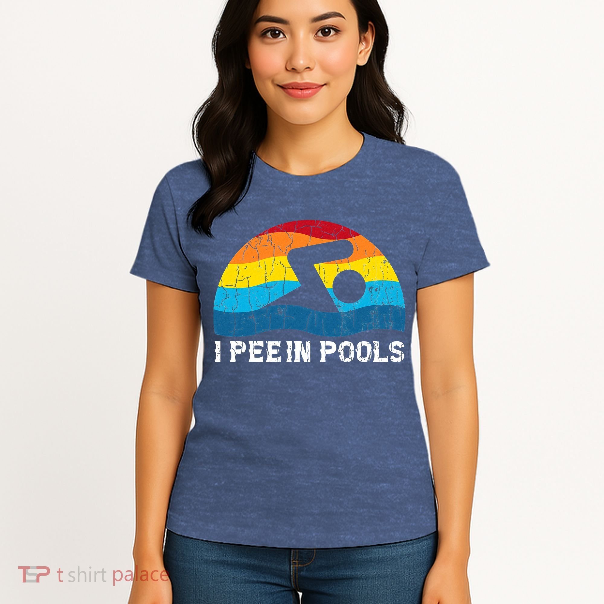 I Pee In Pools Funny Swimmer Swimming Coach Women's T-Shirt