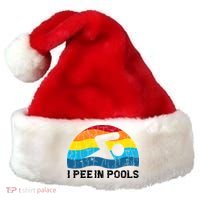 I Pee In Pools Funny Swimmer Swimming Coach Santa Hat thumb 0