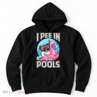I Pee In Pools Funny Dog Swimming Pool Jokes Hoodie thumb 0
