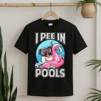 I Pee In Pools Funny Dog Swimming Pool Jokes T-Shirt thumb 2