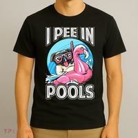 I Pee In Pools Funny Dog Swimming Pool Jokes T-Shirt thumb 3