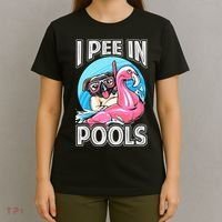 I Pee In Pools Funny Dog Swimming Pool Jokes T-Shirt thumb 4