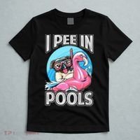 I Pee In Pools Funny Dog Swimming Pool Jokes T-Shirt thumb 5