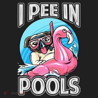 I Pee In Pools Funny Dog Swimming Pool Jokes Beanie thumb 2