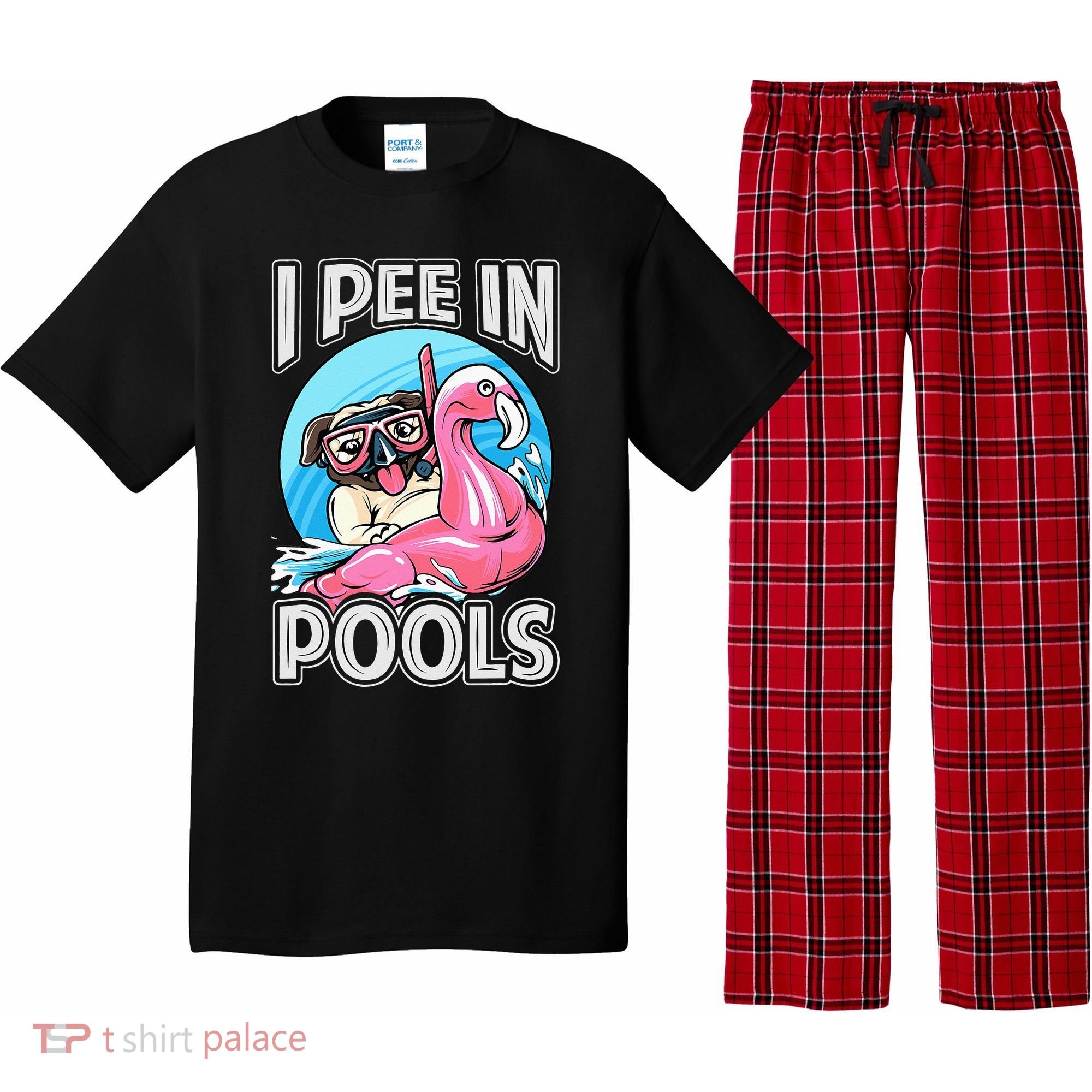 I Pee In Pools Funny Dog Swimming Pool Jokes Pajama Set