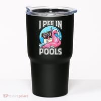 I Pee In Pools Funny Dog Swimming Pool Jokes Tumbler thumb 0
