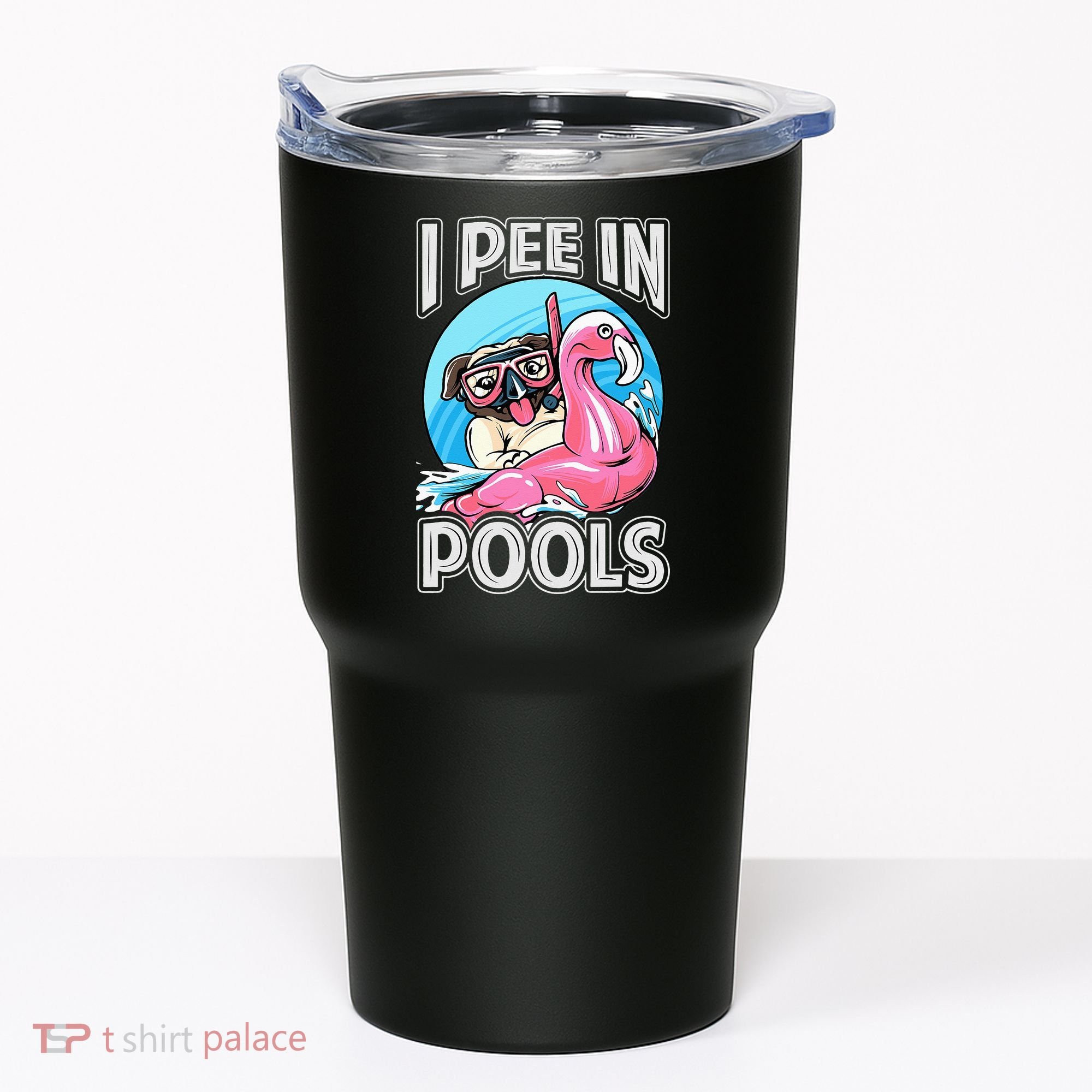 I Pee In Pools Funny Dog Swimming Pool Jokes Tumbler