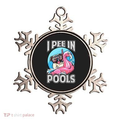 I Pee In Pools Funny Dog Swimming Pool Jokes Ornament