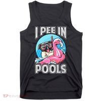 I Pee In Pools Funny Dog Swimming Pool Jokes Tank Top thumb 0