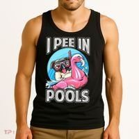 I Pee In Pools Funny Dog Swimming Pool Jokes Tank Top thumb 3