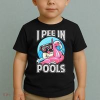 I Pee In Pools Funny Dog Swimming Pool Jokes Toddler T-Shirt thumb 2