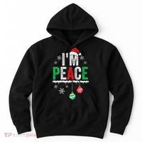IM Peace I Come In Peace Funny Matching Couple Christmas Hoodie thumb 0