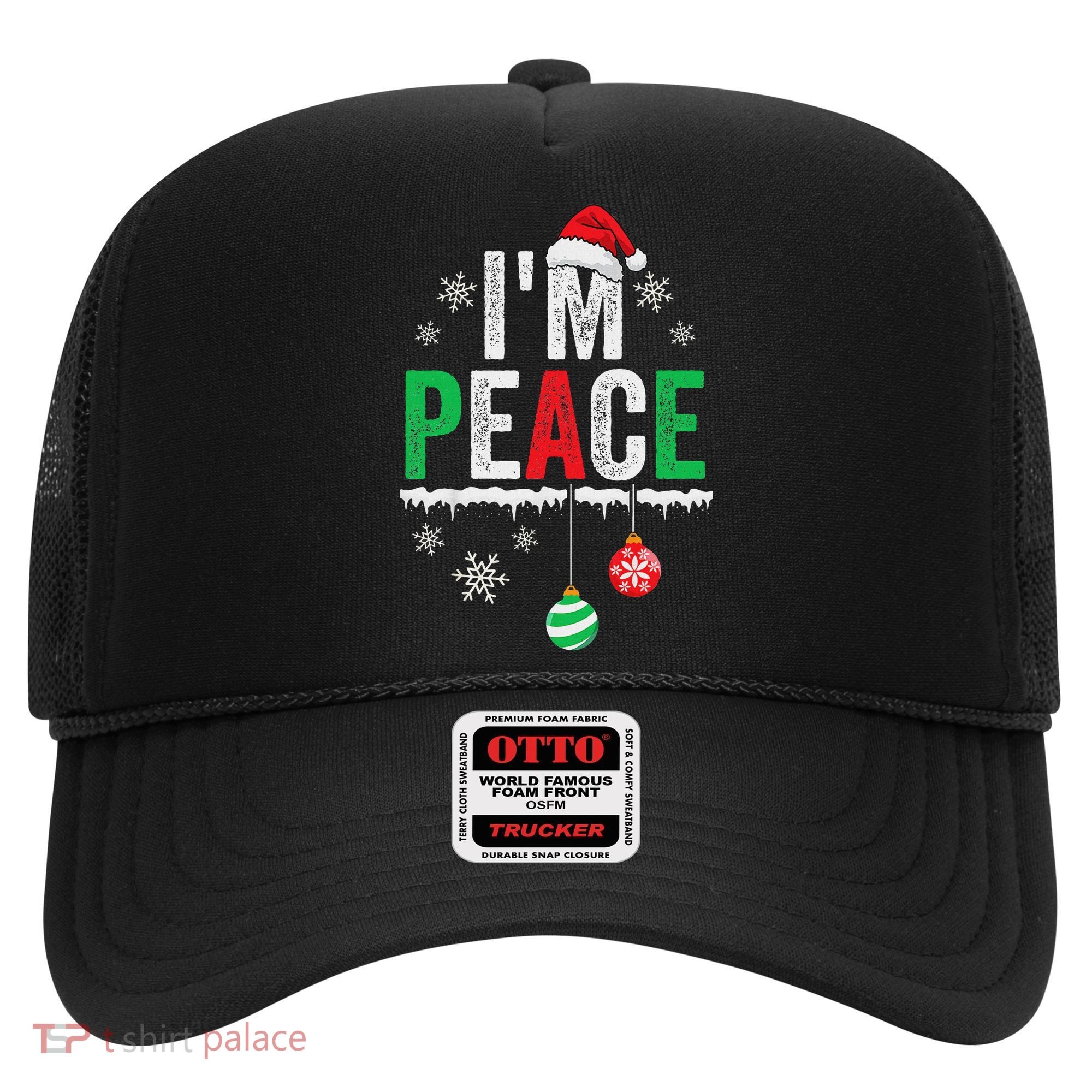 IM Peace I Come In Peace Funny Matching Couple Christmas Hat