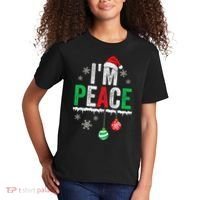 IM Peace I Come In Peace Funny Matching Couple Christmas Kids T-Shirt thumb 2