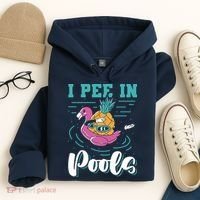 I Pee In Pools Swimming Joke Peeing In Public Pools Hoodie thumb 4
