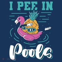 I Pee In Pools Swimming Joke Peeing In Public Pools Women's Tank Top thumb 5
