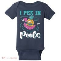 I Pee In Pools Swimming Joke Peeing In Public Pools Baby Bodysuit thumb 0