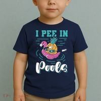 I Pee In Pools Swimming Joke Peeing In Public Pools Toddler T-Shirt thumb 2