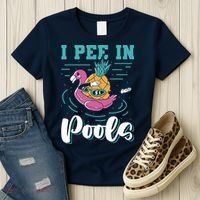 I Pee In Pools Swimming Joke Peeing In Public Pools Women's T-Shirt thumb 3