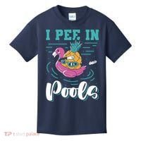 I Pee In Pools Swimming Joke Peeing In Public Pools Kids T-Shirt thumb 0