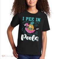 I Pee In Pools Swimming Joke Peeing In Public Pools Kids T-Shirt thumb 2