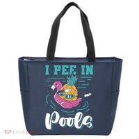 I Pee In Pools Swimming Joke Peeing In Public Pools Tote Bag thumb 0