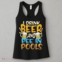 I Pee In Pools Swimming Swim Drink Beer I Pee In Pools Women's Tank Top thumb 3