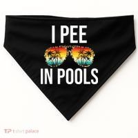 I Pee In Pools Funny Sarcastic Sayings Swim Swimmer Vacation USA-Made Doggie Bandana thumb 0