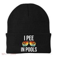I Pee In Pools Funny Sarcastic Sayings Swim Swimmer Vacation Beanie thumb 0