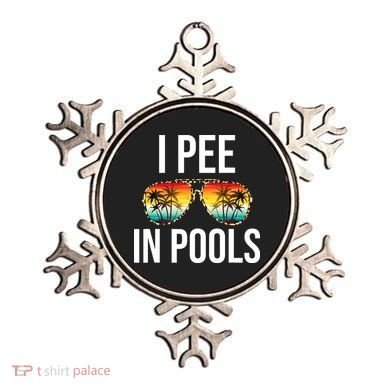 I Pee In Pools Funny Sarcastic Sayings Swim Swimmer Vacation Ornament