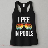 I Pee In Pools Funny Sarcastic Sayings Swim Swimmer Vacation Women's Tank Top thumb 3