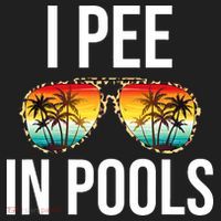I Pee In Pools Funny Sarcastic Sayings Swim Swimmer Vacation Hat thumb 2