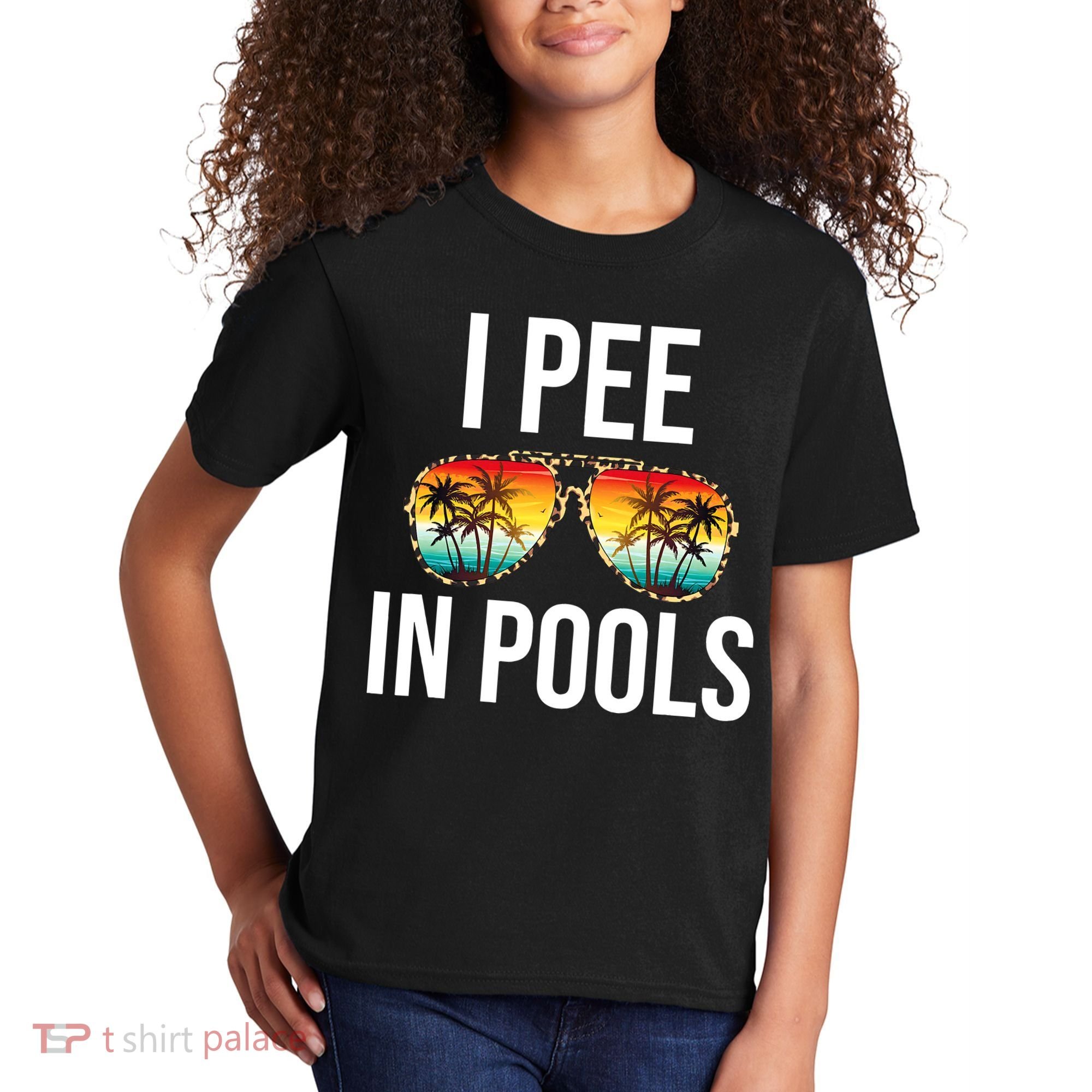 I Pee In Pools Funny Sarcastic Sayings Swim Swimmer Vacation Kids T-Shirt