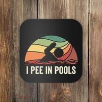 I Pee In Pools Swimming Swim Vacation I Pee In Pools Coaster thumb 0