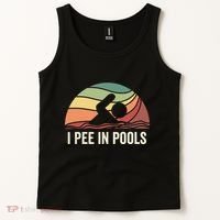 I Pee In Pools Swimming Swim Vacation I Pee In Pools Tank Top thumb 2