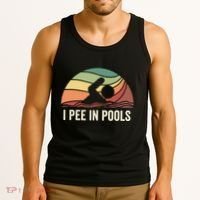 I Pee In Pools Swimming Swim Vacation I Pee In Pools Tank Top thumb 3