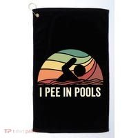 I Pee In Pools Swimming Swim Vacation I Pee In Pools Golf Towel thumb 0