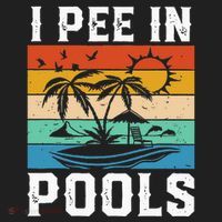 I Pee in Pools Funny Sayings for Pools Swimming Tumbler thumb 3