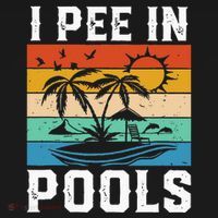 I Pee in Pools Funny Sayings for Pools Swimming Mousepad thumb 1