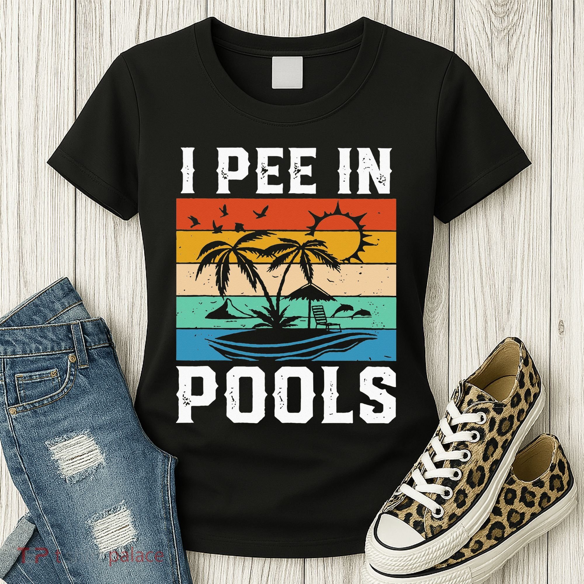 I Pee in Pools Funny Sayings for Pools Swimming Women's T-Shirt