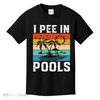 I Pee in Pools Funny Sayings for Pools Swimming Kids T-Shirt thumb 0
