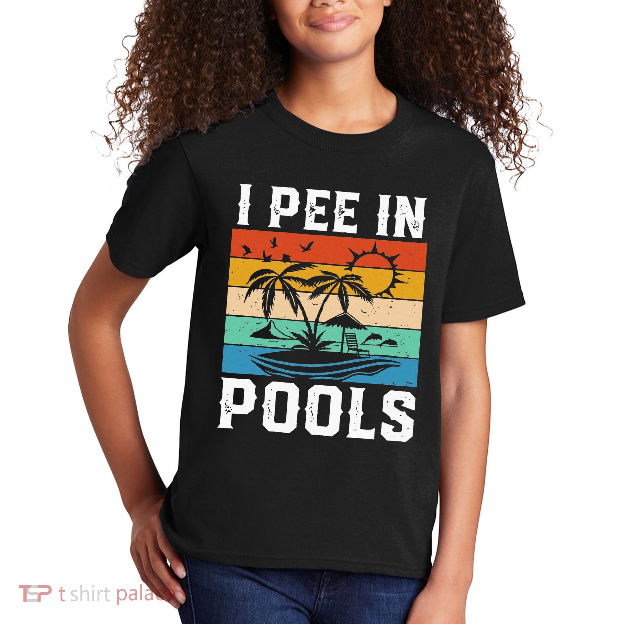 I Pee in Pools Funny Sayings for Pools Swimming Kids T-Shirt