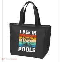 I Pee in Pools Funny Sayings for Pools Swimming Tote Bag thumb 3