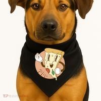 Italian Pizza USA-Made Doggie Bandana thumb 1