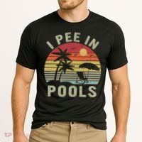 I Pee In Pools Sarcastic Sayings For Pools Lovers Retro Cooling Performance Crew T-Shirt thumb 2