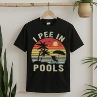 I Pee In Pools Sarcastic Sayings For Pools Lovers Retro T-Shirt thumb 2