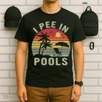 I Pee In Pools Sarcastic Sayings For Pools Lovers Retro T-Shirt thumb 6