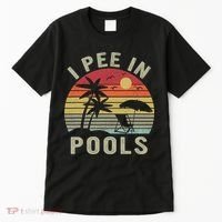 I Pee In Pools Sarcastic Sayings For Pools Lovers Retro Tall T-Shirt thumb 0