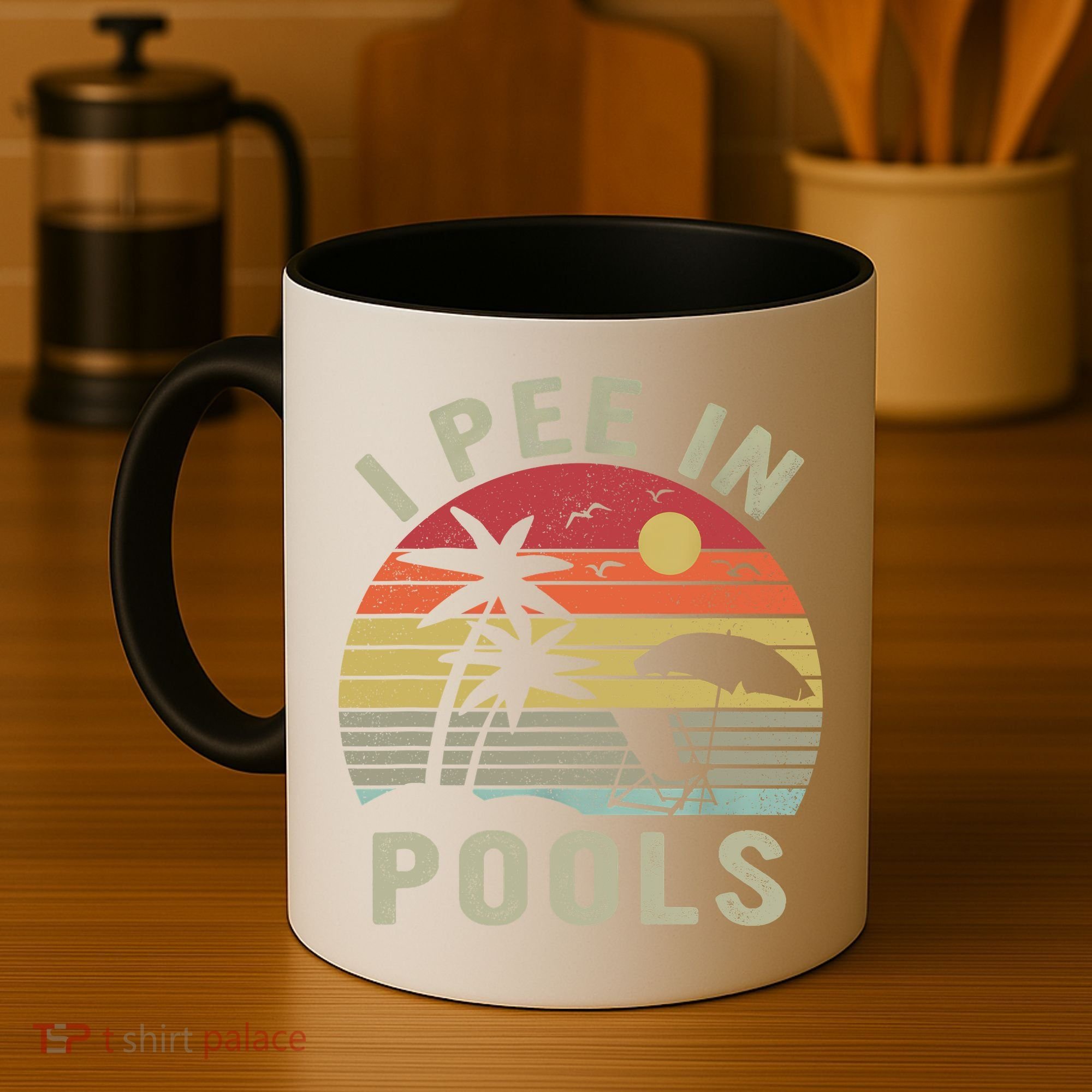 I Pee In Pools Sarcastic Sayings For Pools Lovers Retro Coffee Mug