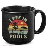 I Pee In Pools Sarcastic Sayings For Pools Lovers Retro 15oz Campfire Ceramic Mug thumb 0